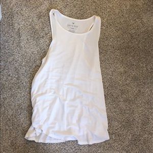 Plain white halter tank top